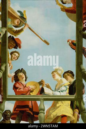 Musical Group on a Balcony (1622) Stockfoto
