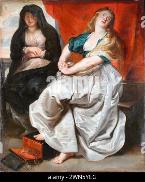 Rubens Pieter Paul - La penitente Maria Maddalena con suor Martha (1600c.) Stockfoto