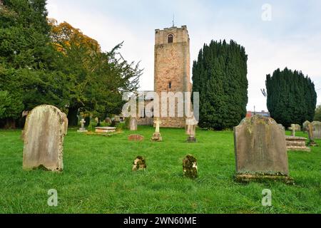 Angelsächsische Kirche und Friedhof Stockfoto