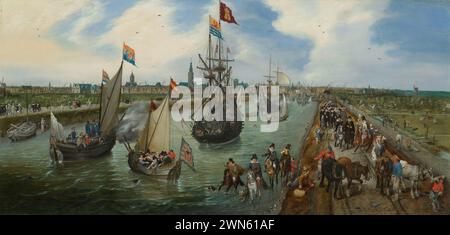 Van de Venne Adriaen - die Abfahrt eines Würdenträgers aus Middelburg (1615) Stockfoto