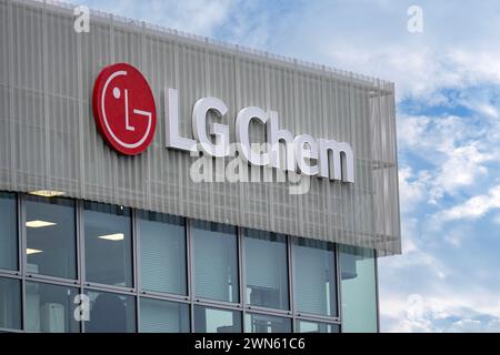 LG Chem Petrochemicals Company Building, hochwertige Materialien für wiederaufladbare Batterien, IT-Industrie, Automobilindustrie, nachhaltige Entwicklung in Te Stockfoto