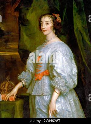 Van Dyck Antoon - Ritratto della regina Enrichetta Maria (1632) Stockfoto