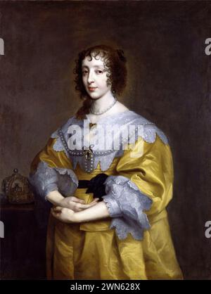 Van Dyck Antoon - Ritratto della regina Enrichetta Maria (1635) Stockfoto