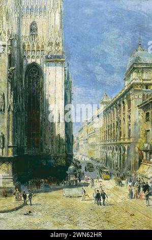Van Elven Pierre Tetar - Il Duomo di Milano visto dalla corsia dei Servi (1901) Stockfoto