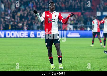 ROTTERDAM, NIEDERLANDE - 29. FEBRUAR: Yankuba Minteh (Feyenoord Rotterdam) während des Toto KNVB Beker-Spiels gegen SC Feyenoord und FC Groningen in de Kui Stockfoto