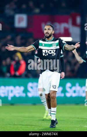 ROTTERDAM, NIEDERLANDE - 29. FEBRUAR: Marvin Peersman (FC Groningen) während des Toto KNVB Beker-Spiels gegen den SC Feyenoord und den FC Groningen bei de Kuip am F Stockfoto