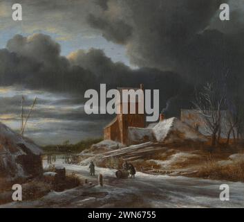 Van Ruisdael Jacob - Winterlandschaft (1665c.) Stockfoto