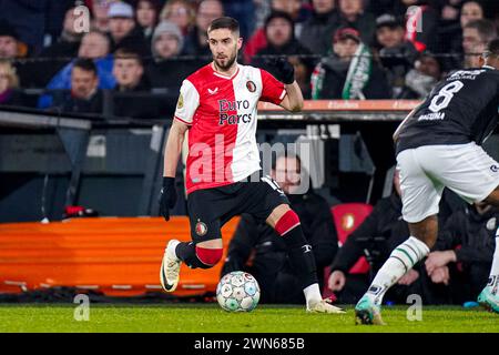 Rotterdam, Niederlande. Februar 2024. ROTTERDAM, NIEDERLANDE - 29. FEBRUAR: Luka Ivanusec aus Feyenoord beim TOTO KNVB Cup Halbfinalspiel zwischen Feyenoord und FC Groningen im Stadion Feyenoord am 29. Februar 2024 in Rotterdam, Niederlande. (Foto von Joris Verwijst/Orange Pictures) Credit: Orange Pics BV/Alamy Live News Stockfoto