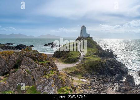 Twr Mawr Lighthouse Llanddwyn Island Stockfoto