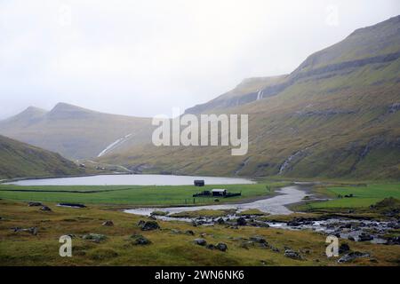 Landschaft auf Saksun, Färöer Inseln Stockfoto
