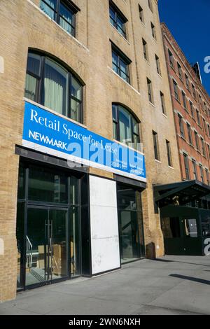 Verkaufsfläche für Leasing, Meatpacking District, New York City, New York, USA Stockfoto