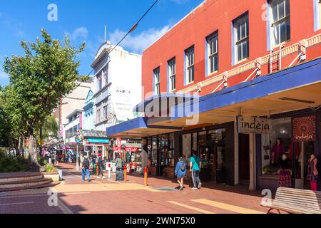 Fußgängerzone Cuba Street, Te Aro, Wellington, Neuseeland Stockfoto