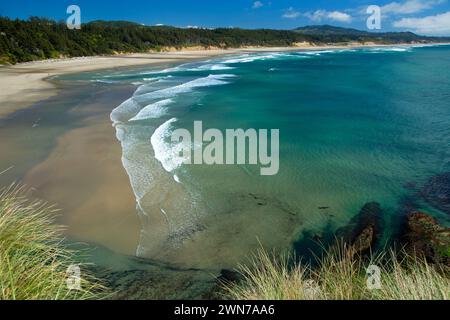 Beverly Beach View, Devils Punchbowl State Park, Otter Crest, Oregon Stockfoto