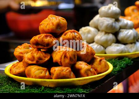 Indore Sarafa Basar, Indiens Hauptstadt von Midnight Food, Madhya Pradesh, Taste of India. Stockfoto
