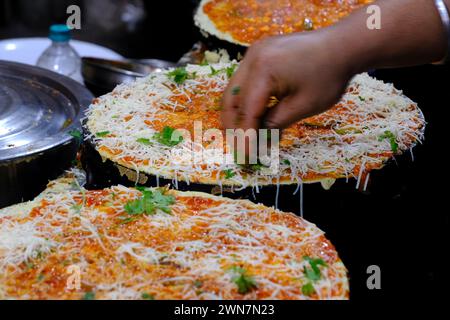 Indore Sarafa Basar, Indiens Hauptstadt von Midnight Food, Madhya Pradesh, Taste of India. Stockfoto