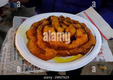 Indore Sarafa Basar, Indiens Hauptstadt von Midnight Food, Madhya Pradesh, Taste of India. Stockfoto