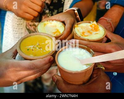 Indore Sarafa Basar, Indiens Hauptstadt von Midnight Food, Madhya Pradesh, Taste of India. Stockfoto