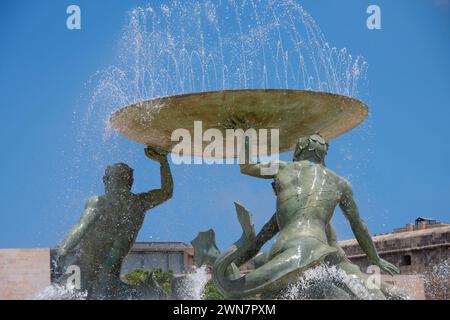 Tritonbrunnen - Valletta - Malta Stockfoto