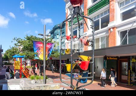 The Bucket Fountain, Cuba Street, Te Aro, Wellington, Neuseeland Stockfoto