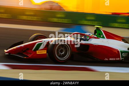 MANAMA, BAHRAIN, BAHRAIN International Circuit, 29.Februar 2024: Kimi Antonelli aus Italien und Prema Racing während des Formel-1-Grand Prix von Bahrain Stockfoto