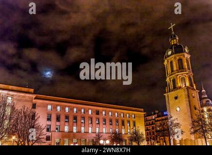 Tower Old Charity Hospital Place Bellecoeur Nacht Stadtbild Lyon Stockfoto