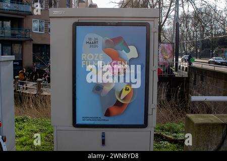 Billboard Roze Filmdagen In Amsterdam, Niederlande 1-3-2024 Stockfoto