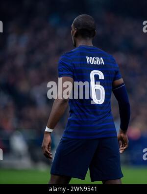 Paul Pogba von Frankreich während des internationalen Freundschaftsspiels zwischen Frankreich und der Elfenbeinküste am 25. März 2022 im Orange Velodrome in Marseille. (Pho Stockfoto