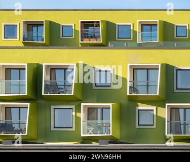 Kopenhagen, Dänemark - Ørestad Plejecenter Senior Housing von JJW Arkitekter Stockfoto