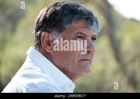 Toni Nadal, (Manacor, 22. Februar 1961) Spanischer Trainer und Trainer des Tennistrainers von Beginn seiner Karriere bis 2017, von Rafael Na Stockfoto