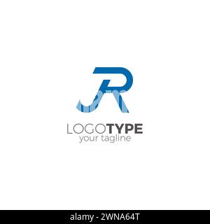 JR-Logo. Letter RJ-Logo Stock Vektor
