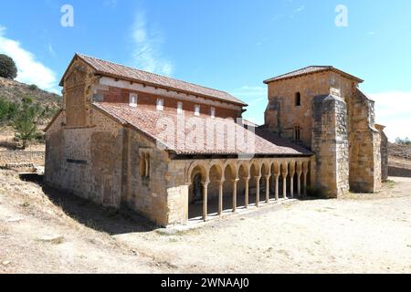 Kirche San Miguel de Escalada. Mozarabische vorromanie (10. Jahrhundert). Gradefes Gemeinde, Leon, Castilla y Leon, Spanien. Stockfoto