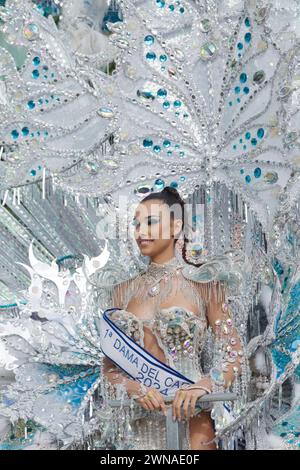 Las Palmas de Gran Canaria, Spanien - 17. Februar 2024: Großer Karnevalsumzug Stockfoto