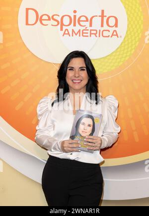 Miami, Vereinigte Staaten Von Amerika. März 2024. DORAL, FL - 1. MÄRZ: Margarita Pasos wird während der „Despierta America“ Morning Show am 1. März 2024 in Doral, Florida, gesehen. (Foto: Alberto E. Tamargo/SIPA USA) Credit: SIPA USA/Alamy Live News Stockfoto