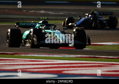 Während des Formel 1 Gulf Air Bahrain Grand Prix 2024, 1. Runde der FIA Formel-1-Weltmeisterschaft 2024 vom 29. Februar bis 2. März 2024 auf dem Bahrain International Circuit in Sakhir, Bahrain Stockfoto