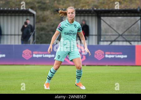 Bristol, England. 28. Oktober 2018. Lia Walti von Arsenal während des FA Women's Super League Spiels zwischen Bristol City und Arsenal im Stoke Gifford Stadium in Bristol, England, Großbritannien am 28. Oktober 2018. Quelle: Duncan Thomas/Majestic Media. Stockfoto