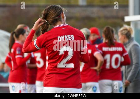 Bristol, England. 28. Oktober 2018. Loren Dykes of Bristol City während des FA Women's Super League Spiels zwischen Bristol City und Arsenal im Stoke Gifford Stadium in Bristol, England, Großbritannien am 28. Oktober 2018. Quelle: Duncan Thomas/Majestic Media. Stockfoto