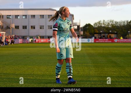 Bristol, England. 28. Oktober 2018. Jordan Nobbs of Arsenal während des FA Women's Super League Spiels zwischen Bristol City und Arsenal im Stoke Gifford Stadium in Bristol, England, Großbritannien am 28. Oktober 2018. Quelle: Duncan Thomas/Majestic Media. Stockfoto