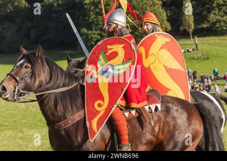 England, East Sussex, Battle, die jährliche Battle of Hastings-Nachstellung Stockfoto
