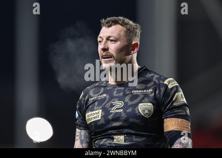 St Helens, Großbritannien. März 2024. Josh Charnley von Leigh Leopards während des Spiels St. Helens gegen Leigh Leopards im Totally Wicked Stadium, St Helens, Vereinigtes Königreich, 1. März 2024 (Foto: Mark Cosgrove/News Images) in St. Helens, Vereinigtes Königreich am 1. März 2024. (Foto: Mark Cosgrove/News Images/SIPA USA) Credit: SIPA USA/Alamy Live News Stockfoto