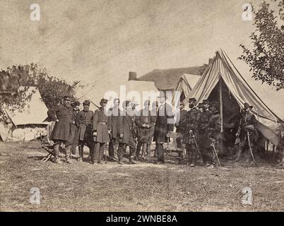 Maryland, Antietam, Präsident Lincoln auf dem Schlachtfeld, 1862 Stockfoto