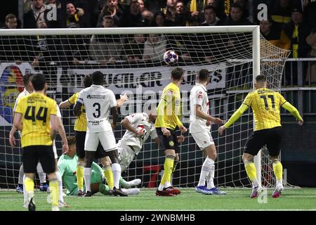 VELSEN-ZUID, 01-03-2024, Buko Stadion, niederländischer Fußball, Keuken Kampioen Divisie, Telstar - Roda JC, Saison 2023 - 2024, Roda JC Kerkrade Spieler Vaclav Sejk, erzielt hier die 1-1 für Roda JC Stockfoto