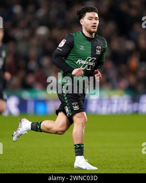 Coventry City's Callum O'Hare während des Sky Bet Championship Matches in der Coventry Building Society Arena, Coventry. Bilddatum: Freitag, 1. März 2024. Stockfoto