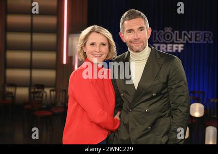 Das Moderatorenteam Susan Link und Micky Beisenherz der WDR Talkshow Kölner Treff *** das Team der Moderatoren Susan Link und Micky Beisenherz der WDR Talkshow Kölner Treff Stockfoto