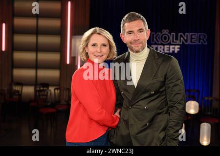 Das Moderatorenteam Susan Link und Micky Beisenherz der WDR Talkshow Kölner Treff *** das Team der Moderatoren Susan Link und Micky Beisenherz der WDR Talkshow Kölner Treff Stockfoto