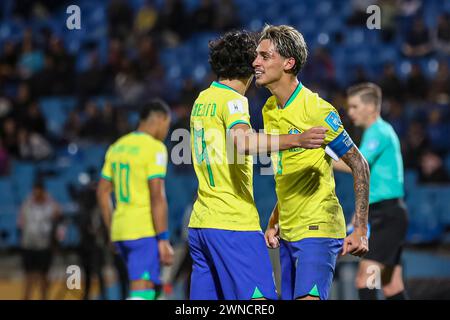 MENDOZA, ARGENTINIEN - 24. MAI: Marlon Gomes aus Brasilien feiert sein Tor mit Matheus Nascimento beim Spiel zwischen der FIFA U20-Weltmeisterschaft Argentinien 2023 Stockfoto