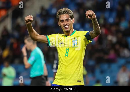 MENDOZA, ARGENTINIEN - 24. MAI: Marlon Gomes aus Brasilien feiert sein Tor beim Spiel zwischen Brasilien und Domi der FIFA U20-Weltmeisterschaft Argentinien 2023 Stockfoto