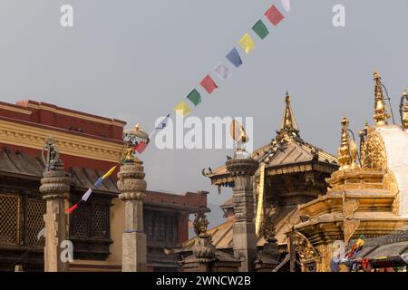 Harati Ajima Tempel befindet sich in Swayambhunath (Affentempel), Kathmandu Stockfoto