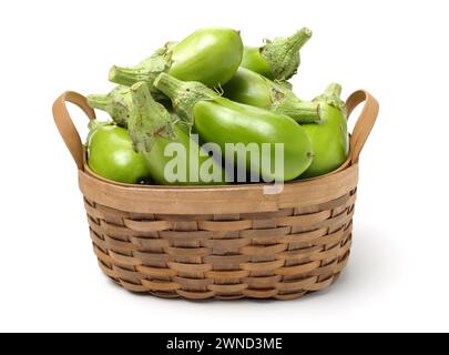 Aubergine isoliert auf weißem Hintergrund Stockfoto