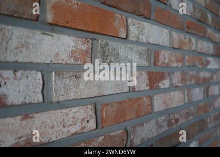 Wand aus roten Ziegelsteinen Stockfoto