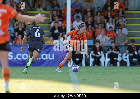 Brisbane, Australien. März 2024. Brisbane, Australien, 2. März 2024: Kijah Stephenson (4 Brisbane) in Aktion während des Liberty A League Spiels zwischen Brisbane Roar und Melbourne City FC im Perry Park (Promediapix/SPP) Credit: SPP Sport Press Photo. /Alamy Live News Stockfoto